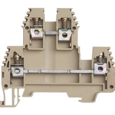 ERD2.5BEIGE IMO ER 2.5mm Beige Double DIN Rail Terminal for TS35 Rail Double Feed Through