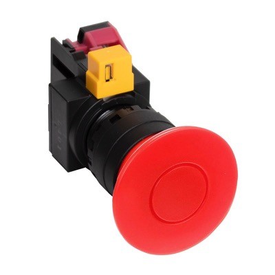 HW1B-Y201R IDEC HW 40mm Red Emergency Stop Pushbutton with 1 x N/C Contact 22.5mm Pull to Release