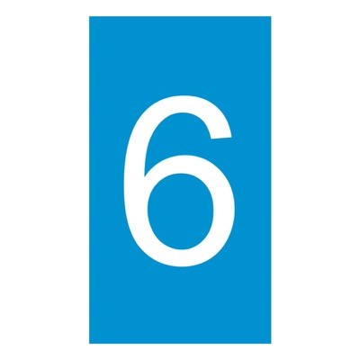 038236 Legrand CAB3 Marker 4-6mm Blue &#039;6&#039; Pack of 800