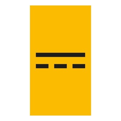 038285 Legrand CAB3 Marker 1.5-2.5mm Symbol &#039;=&#039; Black on Yellow Pack of 300