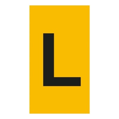 038341 Legrand CAB3 Marker 1.5-2.5mm Letter &#039;L&#039; Black on Yellow Pack of 300