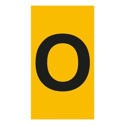 038344 Legrand CAB3 Marker 1.5-2.5mm Letter &#039;O&#039; Black on Yellow Box of 300