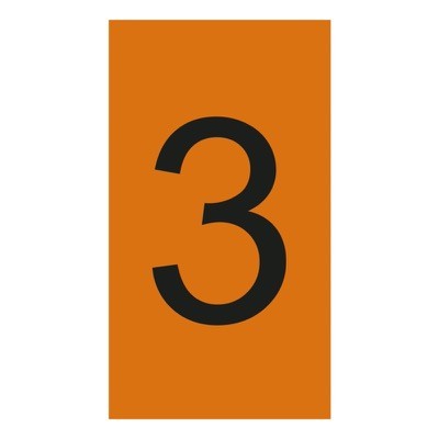 038233 Legrand CAB3 Marker 4-6mm Orange &#039;3&#039; Pack of 800