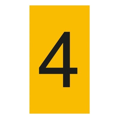 038234 Legrand CAB3 Marker 4-6mm Yellow &#039;4&#039; Pack of 800