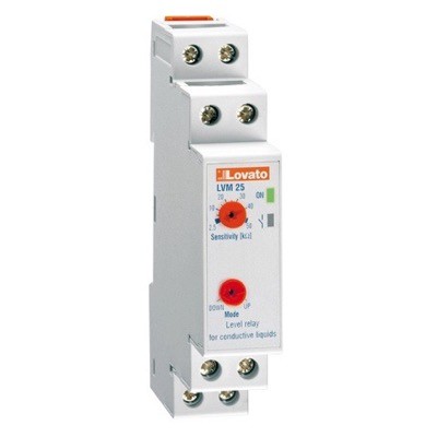 LVM25240 Lovato LVM Level Monitoring Relay 24-240V AC/DC Emptying or Filling Function Automatic Resetting