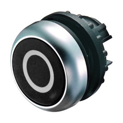 M22-D-S-X0 Eaton RMQ-Titan Black Flush Pushbutton Actuator with &#039;O&#039; symbol 22.5mm Spring Return 