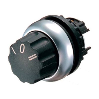 M22-W3 Eaton RMQ-Titan 3 Position Rotary Selector Switch Actuator O-I Spring Return Left and Right to Centre