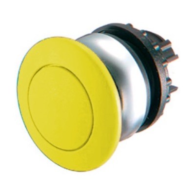 M22-DP-Y Eaton RMQ-Titan Yellow 36.5mm Mushroom Head Pushbutton Actuator 22.5mm Spring Return