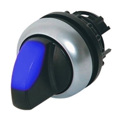 M22-WRLK-B Eaton RMQ-Titan 2 Position Blue Illuminated Selector Switch Actuator O-I Stay Put
