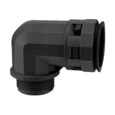 NEC-29M32N Interflex Nylofix NEC 90 Degree Fitting for AGT29 (34.5mm) Conduit with 32mm Male Thread Black