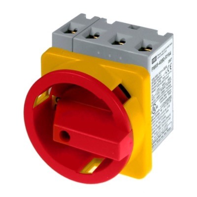 PM694020-RY64 IMO PM69 20A 4 Pole Isolator for Door Mounting Switch supplied with IP66 Red/Yellow Handle