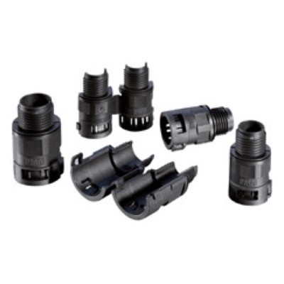 BLNO-M162 PMA LNO Black Divisible Straight Fitting for PACOF16 Conduit with 16mm Male Thread IP54