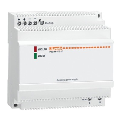 PSL1M07212 Lovato PSL1M Power Supply 6A 72W 100-240VAC Input Voltage 12VDC Output Voltage