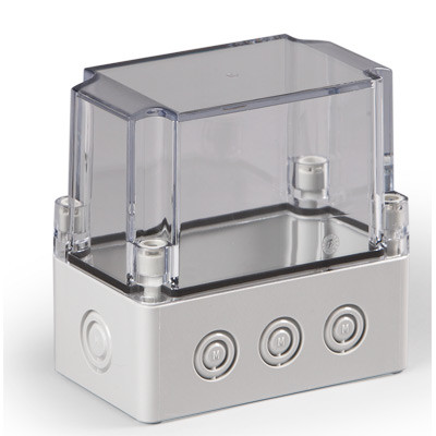 SPCM081313T Ensto Cubo S Polycarbonate 75 x 125 x 125mmD Enclosure IP66/67 Metric Knock-outs