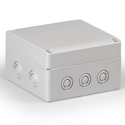 SPCM131308G Ensto Cubo S Polycarbonate 125 x 125 x 75mmD Enclosure IP66/67 Metric Knock-outs