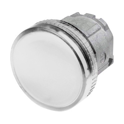 ZB4BV01 Schneider Harmony XB4 White Pilot Lamp Head for use with BA9s lamp 22.5mm Chrome Bezel