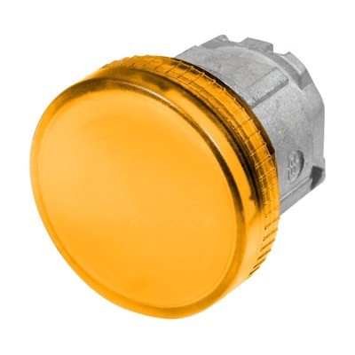 ZB4BV05 Schneider Harmony XB4 Yellow Pilot Lamp Head for use with BA9s lamp 22.5mm Chrome Bezel
