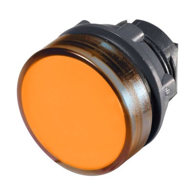 ZB5AV053 Schneider Harmony XB5 Yellow Pilot Lamp Head for Integral LED 22.5mm Dark Grey Plastic Bezel