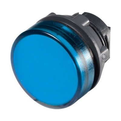 ZB5AV063 Schneider Harmony XB5 Blue Pilot Lamp Head for Integral LED 22.5mm Dark Grey Plastic Bezel