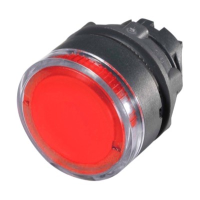 ZB5AW34 Schneider Harmony XB5 Red Flush Illuminated Pushbutton Actuator for BA9s lamp 22.5mm Spring Return