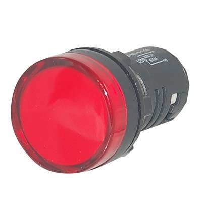 AD22-R12 12VDC Red LED Monoblock Pilot Lamp 22.5mm