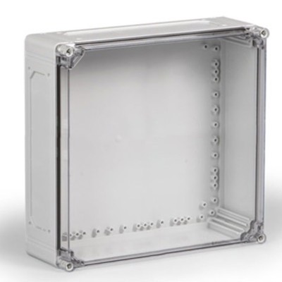 CPCF404013T Ensto Cubo C Polycarbonate 400 x 400 x 132mmD Enclosure Clear Lid IP66/67
