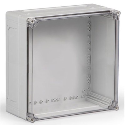 CPCF404018T Ensto Cubo C Polycarbonate 400 x 400 x 187mmD Enclosure Clear Lid IP66/67