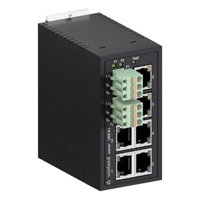 83.040.0000.1 Wieland wienet Unmanaged Ethernet Switch 6 Port Plastic Housing 90H x 45W x 80mmD
