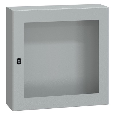 NSYS3D8825T Schneider Electric PanelSeT S3D Mild Steel 800H x 800W x 250mmD Wall Mounting Enclosure IP66 Glazed Door