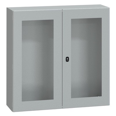 NSYS3D101030DT Schneider Electric PanelSeT S3D Mild Steel 1000H x 1000W x 300mmD Wall Mounting Enclosure IP55 Glazed Door