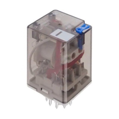 HF10FH024D3ZDT Hongfa HF10 Three Pole 10A Relay 24VDC Coil 3 Change-Over Contacts (3PDP) Test Button &amp; LED Indication