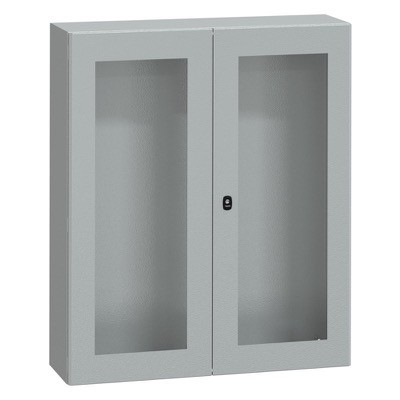 NSYS3D121030DT Schneider Electric PanelSeT S3D Mild Steel 1200H x 1000W x 300mmD Wall Mounting Enclosure IP55 Glazed Door