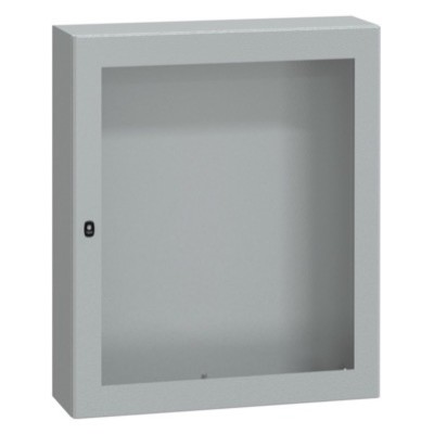 NSYS3D121030T Schneider Electric PanelSeT S3D Mild Steel 1200H x 1000W x 300mmD Wall Mounting Enclosure IP66 Glazed Door