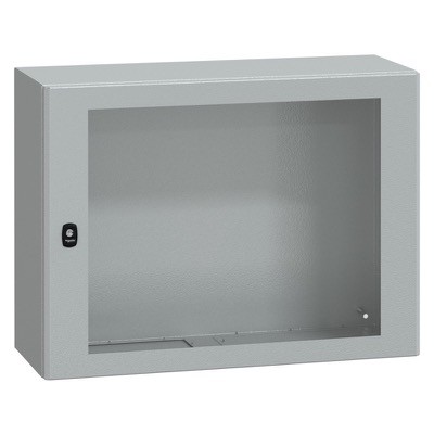 NSYS3D6830T Schneider Electric PanelSeT S3D Mild Steel 600H x 800W x 300mmD Wall Mounting Enclosure IP66 Glazed Door