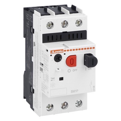 SM1P0063 Lovato SM1P 0.4-0.63A Motor Circuit Breaker with Pushbutton Control Motor Rating 0.12kW