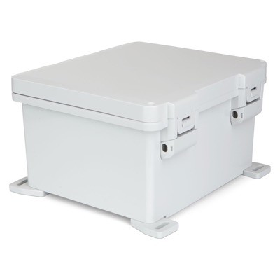 Hinged Grey Lid with Plastic Latches