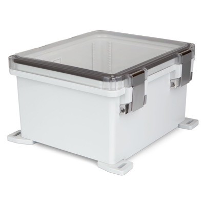 Hinged Clear Lid with Metal Latches