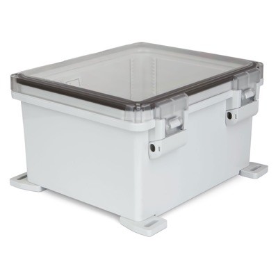 Hinged Clear Lid with Plastic Latches