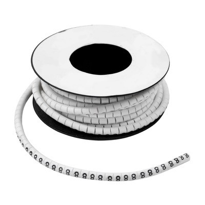 Black on White Numbers 0.5 - 1.5mm