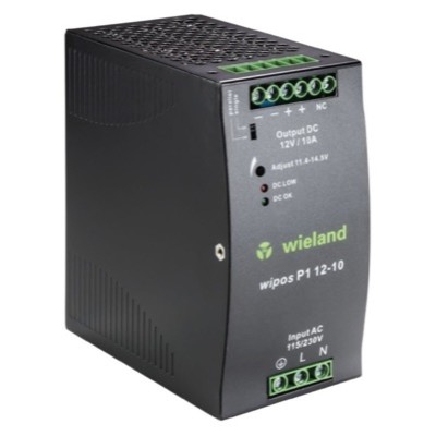 81.000.6142.0 Wieland wipos P1 Power Supply 10A 120W 115-230VAC Input Voltage 11.4-14.5VDC Output Voltage