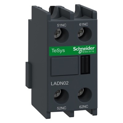 LADN02 Schneider TeSys D Auxiliary Contact Block 2 x N/C Contacts Top Mounting