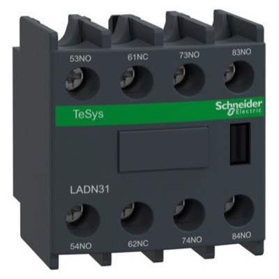 LADN31 Schneider TeSys D Auxiliary Contact Block 3 x N/O &amp; 1 x N/C Contacts Top Mounting