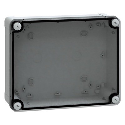 NSYTBP24198T Schneider PanelSeT TBP Polycarbonate 241 x 194 x 88mmD Enclosure Clear Lid IP66 RAL7035