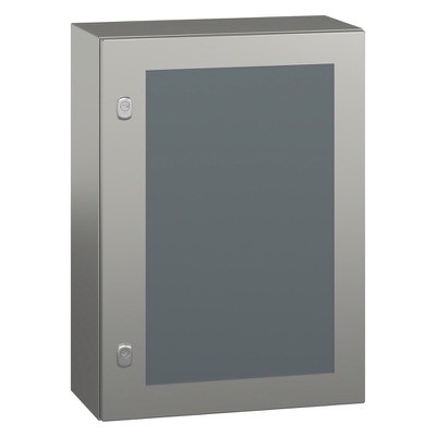 NSYS3X7525T Schneider Spacial S3X Stainless Steel 304L 700H x 500W x 250mmD Wall Mounting Enclosure IP66 Glazed Door