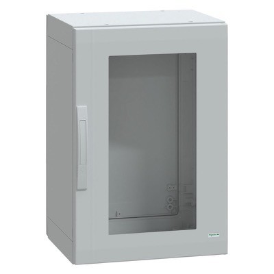 NSYPLA754TG Schneider Thalassa PLA GRP 750H x 500W x 420mmD Floor Standing Enclosure IP65 Glazed Door