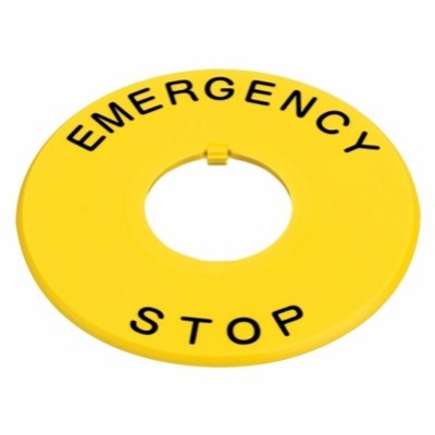HWAV-27 IDEC HW Yellow 60mm Emergency Stop Plate