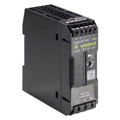 81.000.6510.0Wieland wipos PS1 Power Supply 1.25A 30W 85-264VAC Input Voltage 21.6-27.6VDC Output Voltage