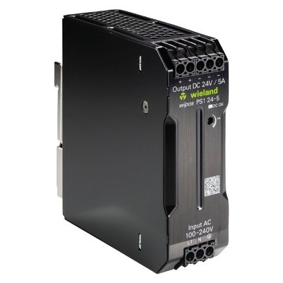 81.000.6530.0Wieland wipos PS1 Power Supply 5A 120W 85-264VAC Input Voltage 21.6-27.6VDC Output Voltage