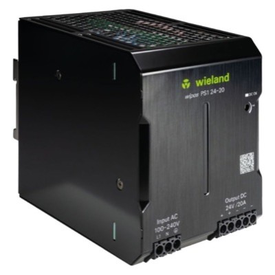 81.000.6550.0Wieland wipos PS1 Power Supply 20A 480W 85-264VAC Input Voltage 21.6-27.6VDC Output Voltage