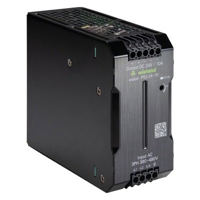 81.000.6570.0Wieland wipos PS3 Power Supply 10A 240W 320-576VAC 3 Phase Input Voltage 22.5-29.5VDC Output Voltage